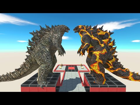 Great War Godzilla 2021 Lava Vs Monster Godzilla 2021 Death run - Animal Revolt Battle Simulator