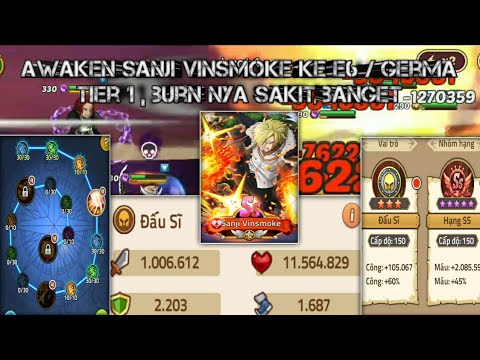 Epic Treasure | Awaken Sanji Vinsmoke ke E6 / Germa Tier 1 , burn nya sakit banget