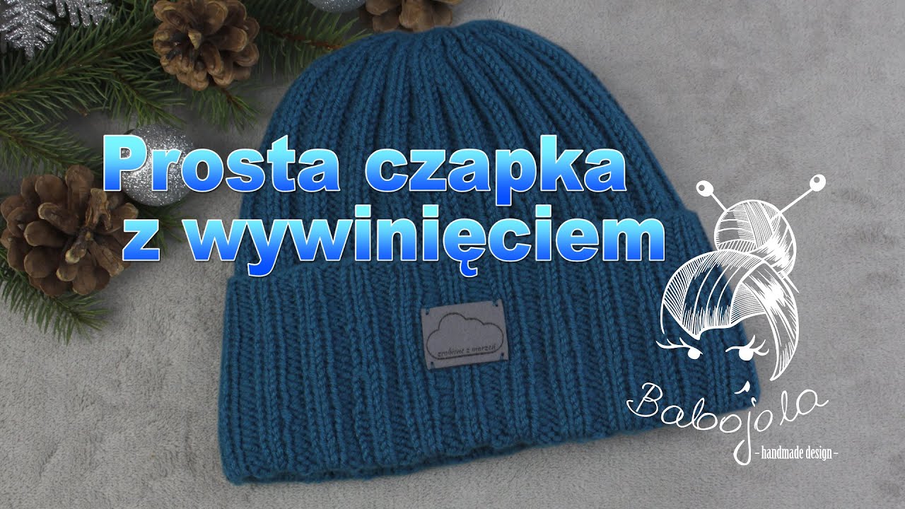 Łatwa czapka na drutach, ściągaczem 2x 2. Jak ładnie zamknąć oczka.