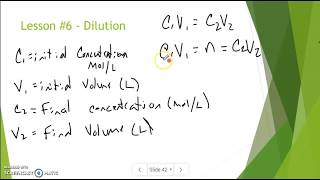 Lesson #6 - Dilution