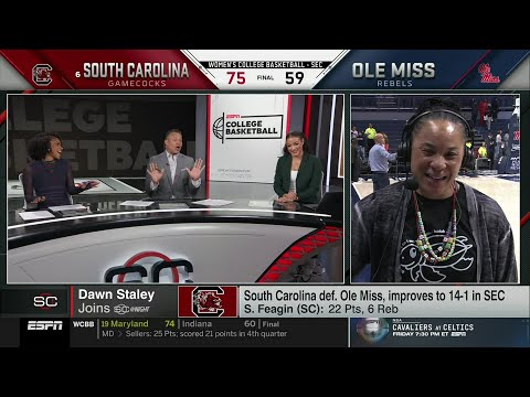 Dawn Staley post game interview after win | South Carolina vs Ole Miss, women's college basketball