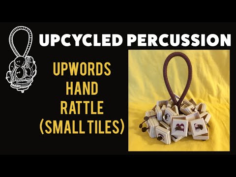 Upcycled Percussion - Upwords Game Tile Hand Rattle / Shaker - Small Tiles image 4