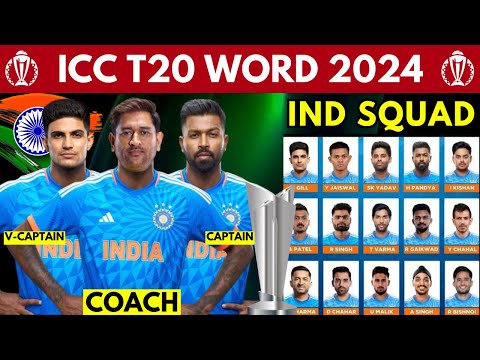 ICC T20 World Cup 2024 | India Final Squad | India Squad T20 World Cup 2024 Virat,Rohit
