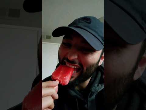 Eating a frozen Paleta Lucas Chamoy
