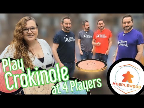 Play Crokinole at Four Players - Meeplewood Boards made in the UK