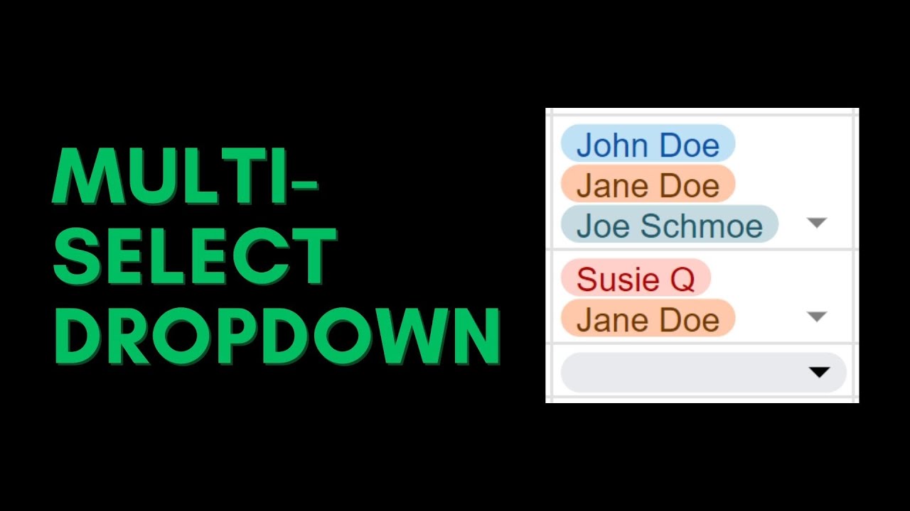How to Add Multiple Selection Dropdowns in Google Sheets! (2024)