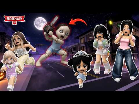 SOBREVIVIMOS AL ATAQUE DE LA MUÑECA POSEÍDA DE HALLOWEEN CON MIS HIJOS BROOKHAVEN ROBLOX #roblox