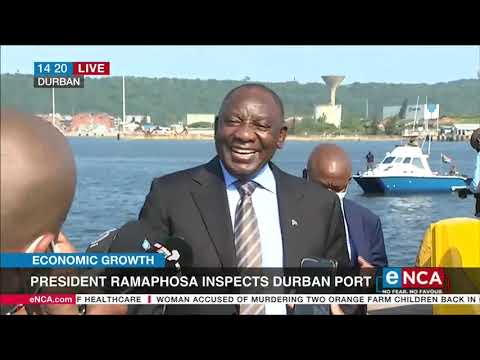 President Cyril Ramaphosa inspects Durban port