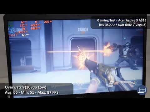Acer Aspire 3 A315 - Gaming Test Overwatch