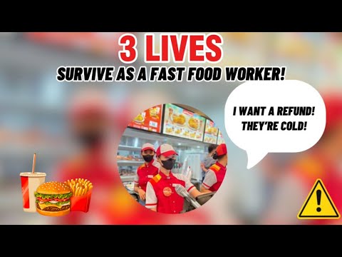 SURVIVE A DAY AS A FAST FOOD WORKER! 🍟( INTERACTIVE GAME)!#interactivegame #survivetheday #fastfood