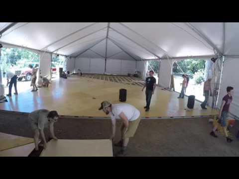 Raising the Dance Floor!  Sierra Fiddle Camp 2017