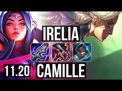 IRELIA vs CAMILLE (TOP) | Rank 3 Irelia, 9/1/5, Rank 12, Dominating | EUW Challenger | v11.20