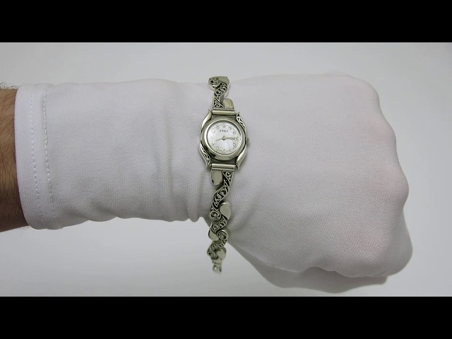 Жіночий срібний годинник 0552 Відео огляд