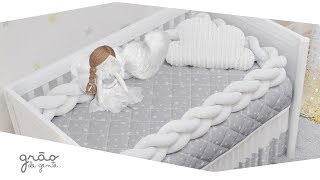 Quarto de Bebê Trança Estrelinhas Branco | Grão de Gente
