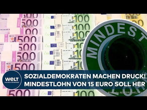 Video Thumbnail: KOALITIONS-ZOFF UM MINDESTLOHN: SPD fordert Anhebung auf 15 Euro pro Stunde