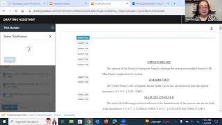 How to Build a Table of Authorites with Drafting Assistant on Westlaw