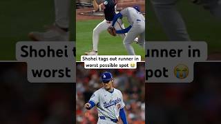 AYO! Shohei Ohtani tagged Coby Mayo out by the 🥜😭 #shoheiohtani #dodgers #pain