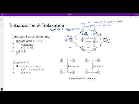 [Algorithms] Representing shortest paths, Initialization, and Relaxation