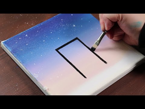 A gate to nature/ Easy acrylic painting for beginners / PaintingTutorial