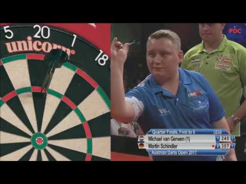 2017 Austrian Darts Open Quarter Final van Gerwen vs Schindler