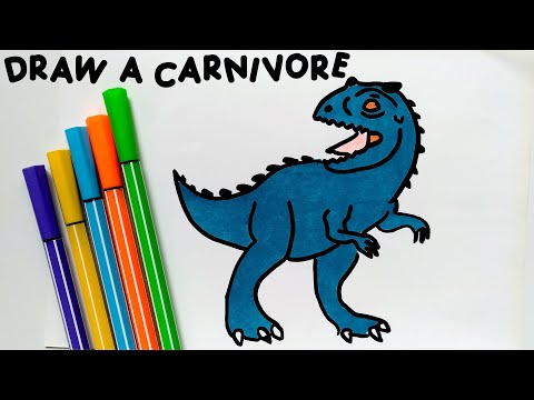 How To Draw A Dinosaur  |Drawing Carnotaurus
