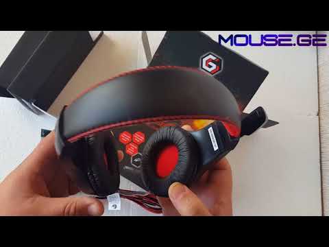 GEMBIRD GHS-SANPO-S300 USB 7.1 Surround Ausinės žaidimai su RGB apšvietimu video