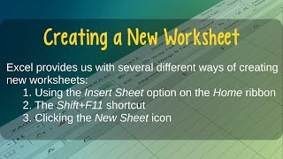 How to Create New Worksheets in Microsoft Excel
