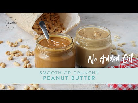 Healthy Homemade Peanut Butter in a Stainless Steel Blender