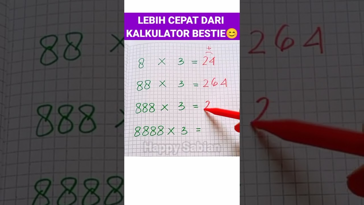 PERKALIAN INI LEBIH CEPAT DARI KALKULATOR #shorts #matematika #perkalian