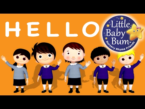 Learn to Say Hello | Nursery Rhymes for Babies by LittleBabyBum - ABCs and 123s