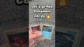 Let’s grade Pokémon cards 🔥 #pokemon #pokemoncards #pokemontiktok #pokemoncommunity
