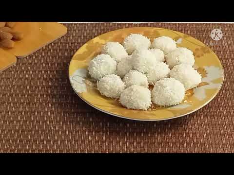 Sweetened coconut balls recipe | coconut balls recipe only 3 ingredients |# Haima'food