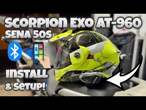 Scorpion EXO AT-960 Helmet - Sena 50S Install & App Setup - #biketoberfest2023