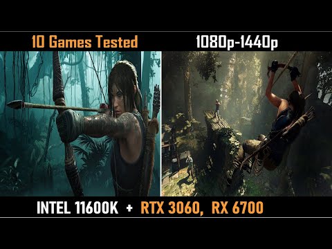 RTX 3060 vs RX 6700 Gaming with Intel i5 11600k
