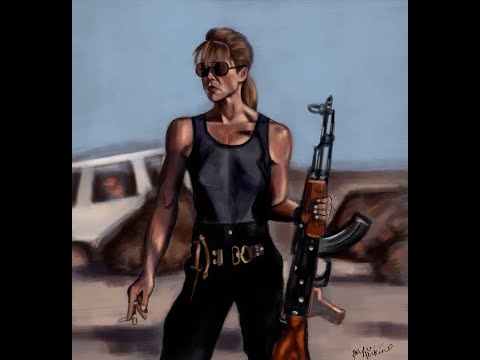 Terminator 2: Judgment Day Sarah Connor Speedpaint (CLIPSTUDIO)