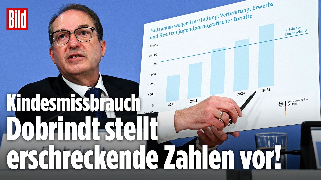 🔴 Bundesinnenminister Dobrindt stellt Bundeslagebild zu Sexualdelikten vor | BILD LIVE