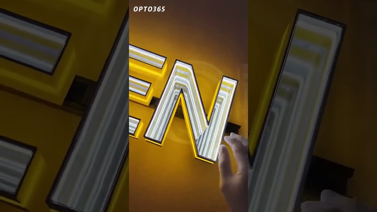 Infinity Mirror Track Letter Sign#mirrorsignature#infinitymirror