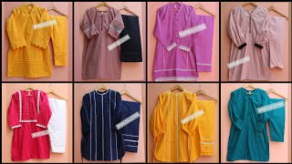 Top Stylish Kurti Designs With Plain Fabric/Plain Fabric Kurtis/Beautiful Dresses With Plain Fabric