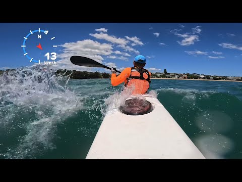 Some fast sprints in the waves - NK Breeze PE surfski