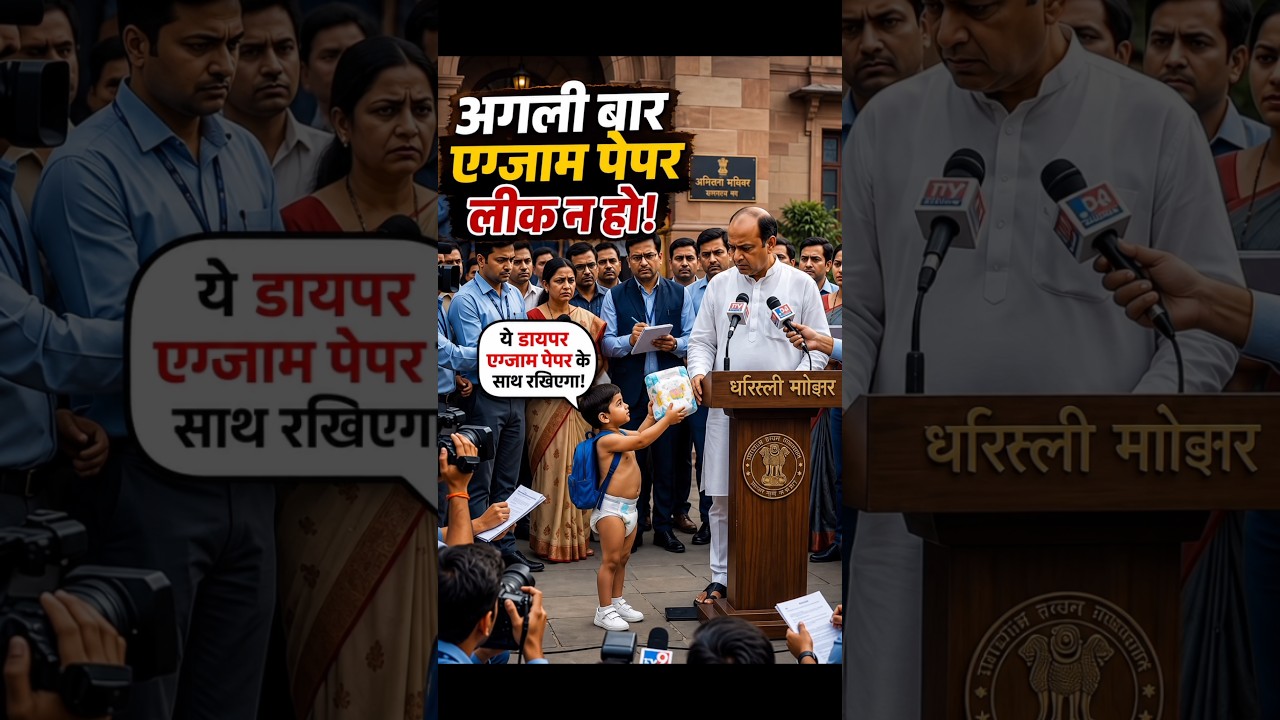 अंकल ये डायपर रख लीजिए 😂 अगली बार पेपर लीक न हो! 🤣”#shorts#viralshorts #trendingshorts