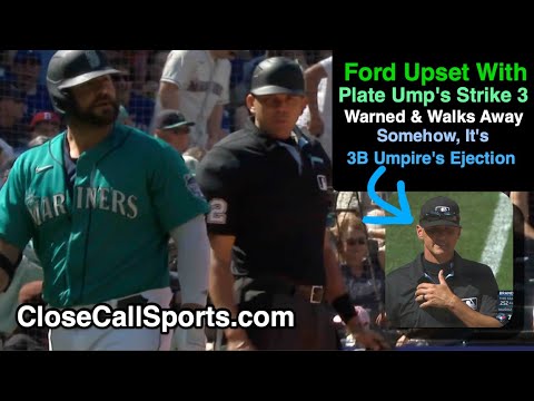 E156 - Mike Ford is Upset with HP Umpire Emil Jimenez's Call as 3B Ump Vic Carapazza Ejects a Coach