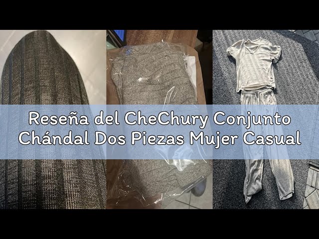Vídeo relacionado con CheChury Conjunto Casual de 2 Piezas - Chándal Manga Corta - Pantalones y Suéteres Cómodos Acanchados con Bolsillos