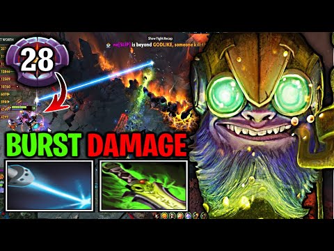 MASTER TIER Lvl 28 Tinker with Burst damage build Ethereal Blade Dota 2 7.28c Tinker Gameplay.