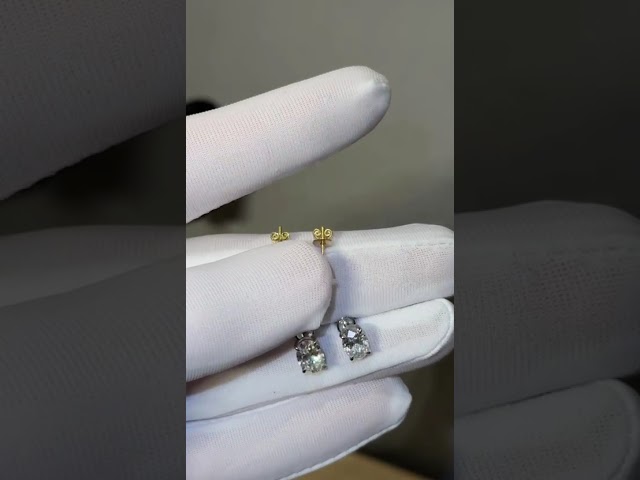 حلق سوليتير اوفال - 1 قيراط  لكل ألماسة