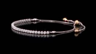 REEDS Jewelers 5/8ctw Round Diamond Two-Tone Bolo Bracelet