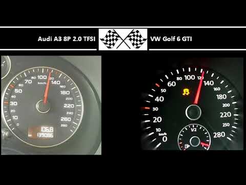 Audi A3 8P 2.0 TFSI VS. VW Golf 6 GTI - Acceleration 0-100km/h
