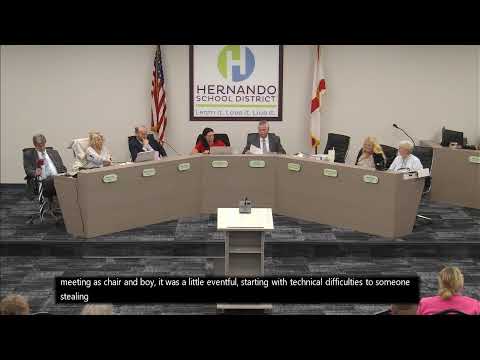 December 9, 2025: Hernando County School Board Meeting