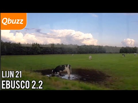 Busrit met Qbuzz lijn 21 Noord-Sleen - Emmen, in Ebusco 2.2 // Onboard Qbuzz Ebusco 2.2, 25-7-2021.