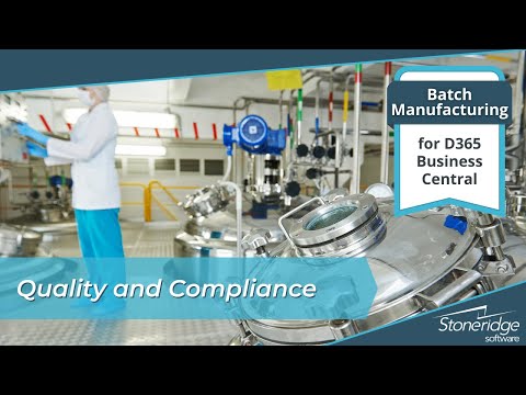 See video Business Central for Batch Manufacturing: Quality and Compliance