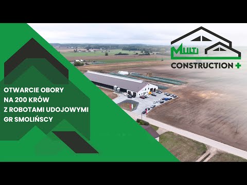 Obora z robotami udojowymi GR SMOLIŃSCY - wykonawca obór dla bydła - MULTI CONSTRUCTION PLUS
